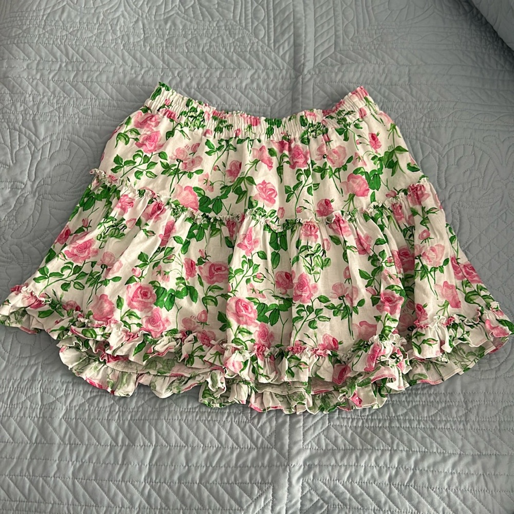 Hill House Pink Floral Mini Skirt
